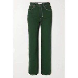 Reformation cowboy straight jeans in green. Size 26.